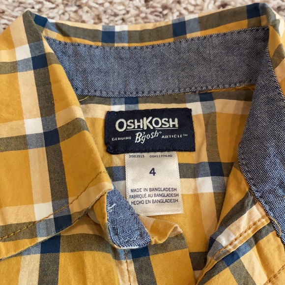 NWT OshKosh brand boy’s plaid button down shirt - Picture 2 of 3